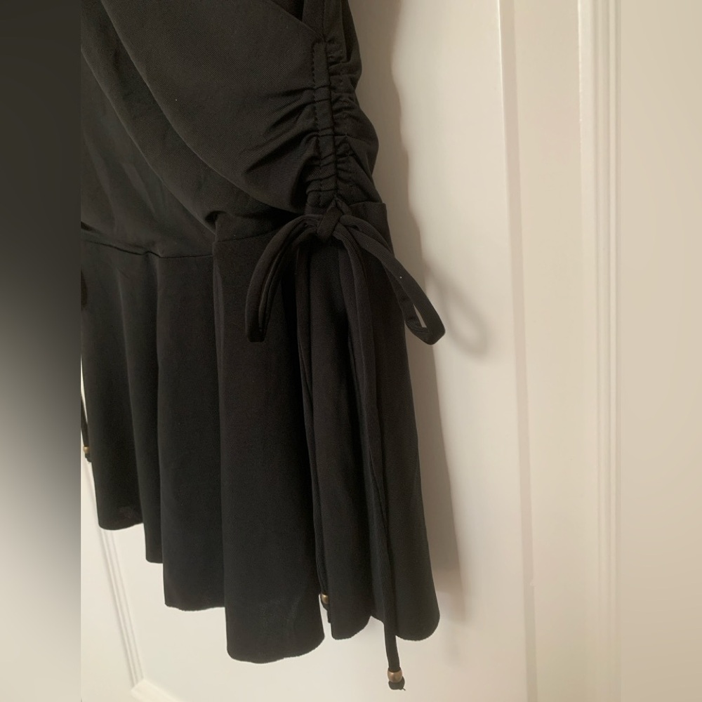 NWT Rampage Elegant Black Wrap Blouse - Picture 4 of 6